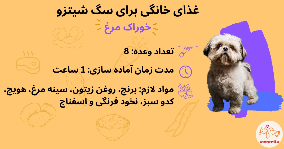 خوراک مرغ برای شیتزو